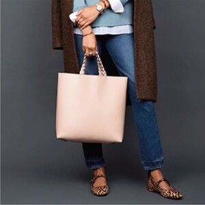 Jules Kae Vegan Leather Tote light beige